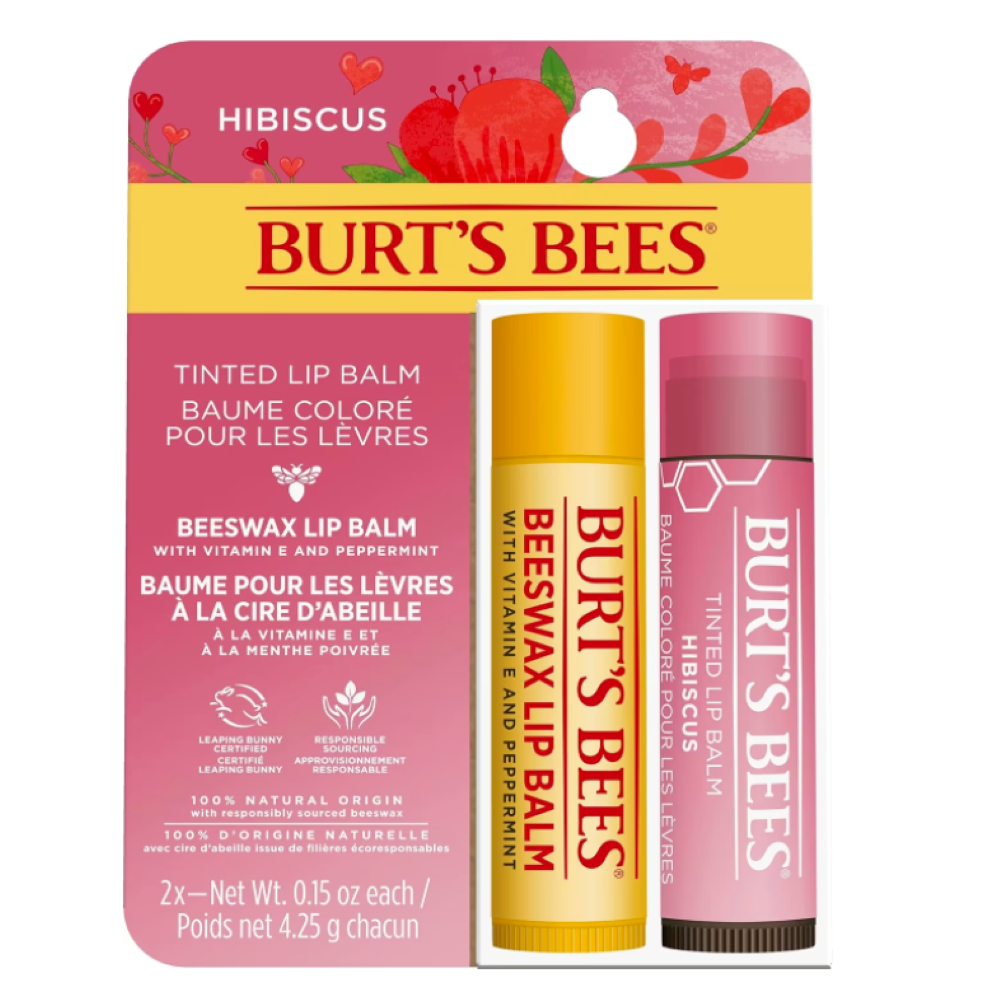 Burt's Bees Beeswax Lip Balm & Hibiscus Tinted Gift Set