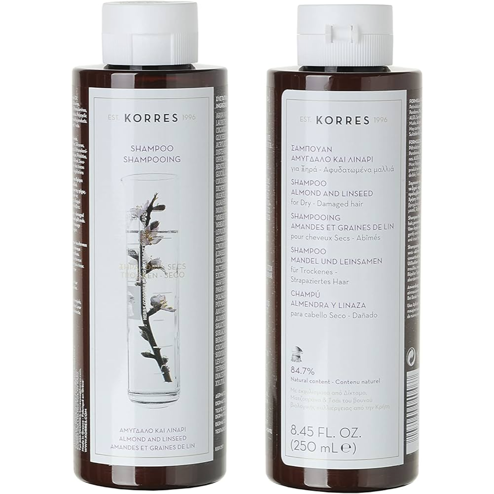 Korres Almond & Linseed Shampoo Duo 1+1