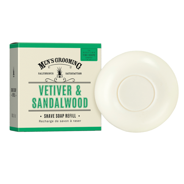 Scottish Fine Soaps Vetiver & Sandalwood Shave Soap Refill 100g