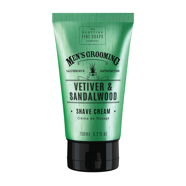 Scottish Fine Soaps Vetiver & Sandalwood Shave Cream 150ml