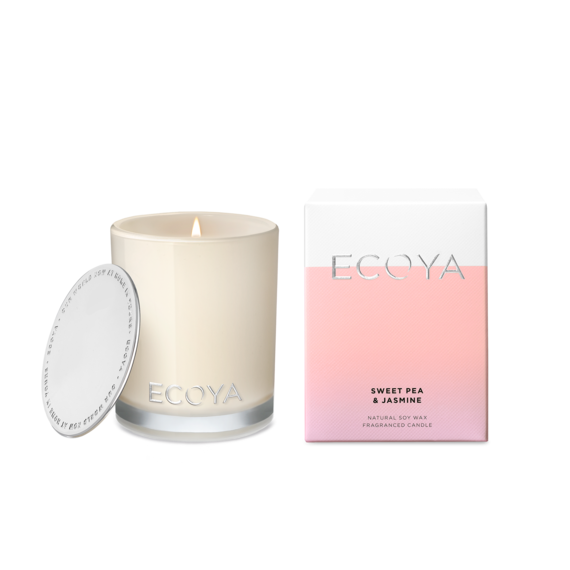 Ecoya Madison Jar Sweet Pea and Jasmine Candle 400g