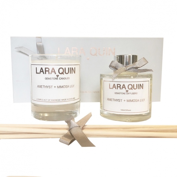Lara Quin Amethyst & Mimosa Lily Luxe Gift Set