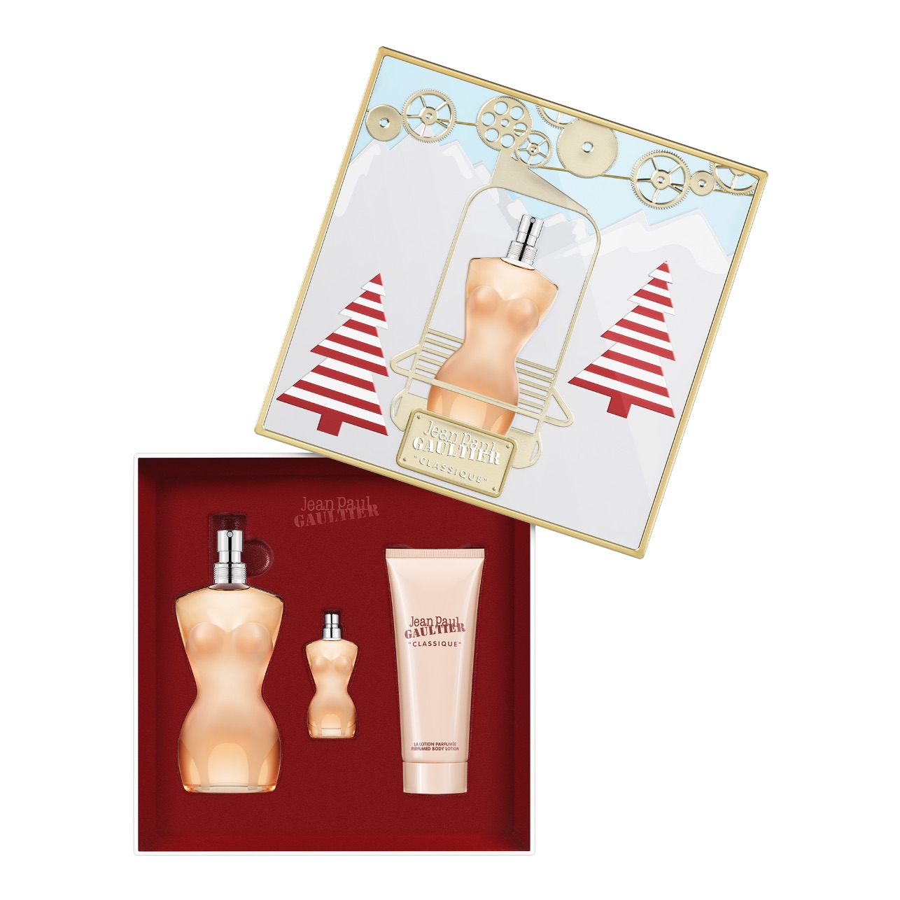Jean Paul Gaultier Classique EDT 100ml, Body Lotion 75ml & Mini 2019 thefragrancecounter.co.uk