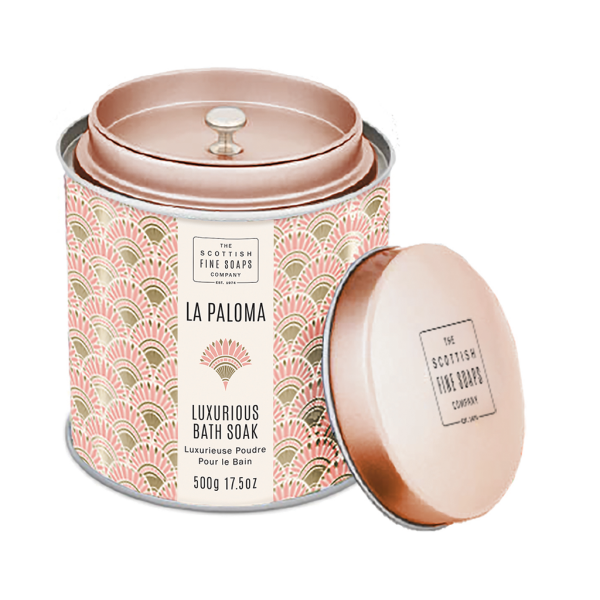 Scottish Fine Soaps La Paloma Luxurious Bath Soak 500g Tin