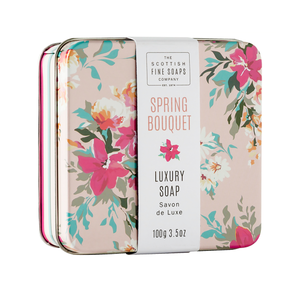 Scottish Fine Soaps Soap In A Tin Floral Spring Bouquet 100g