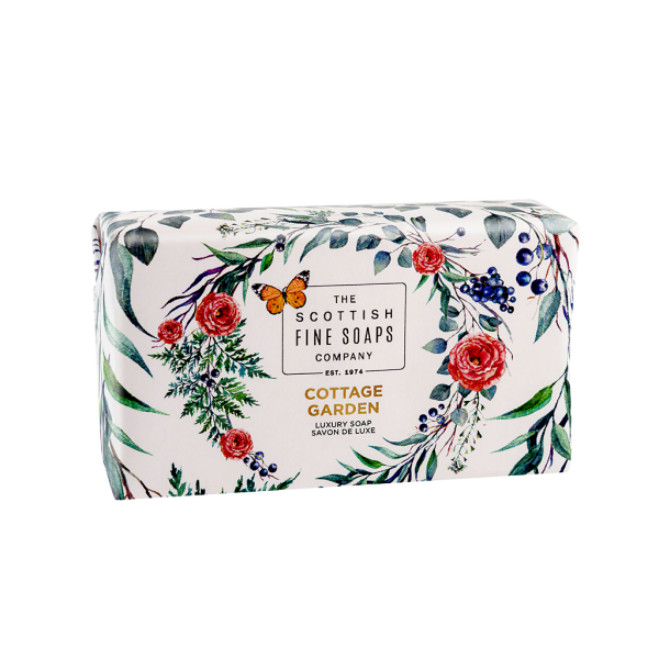 Scottish Fine Soaps Cottage Garden Luxury Soap Bar Wrapped 220g