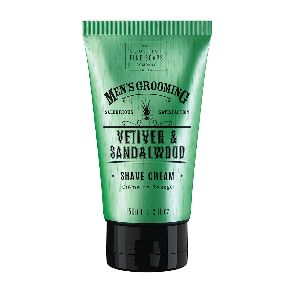 Scottish Fine Soaps Vetiver & Sandalwood Shave Cream 150ml