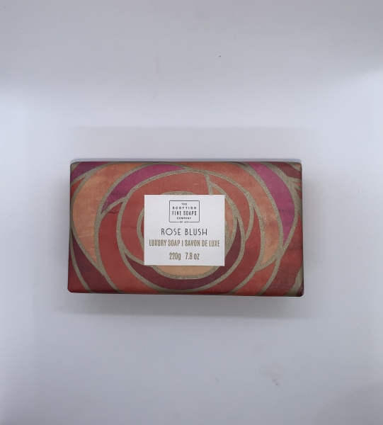 Scottish Soaps Rose Blush Luxury Soap Bar 220g Wrapped