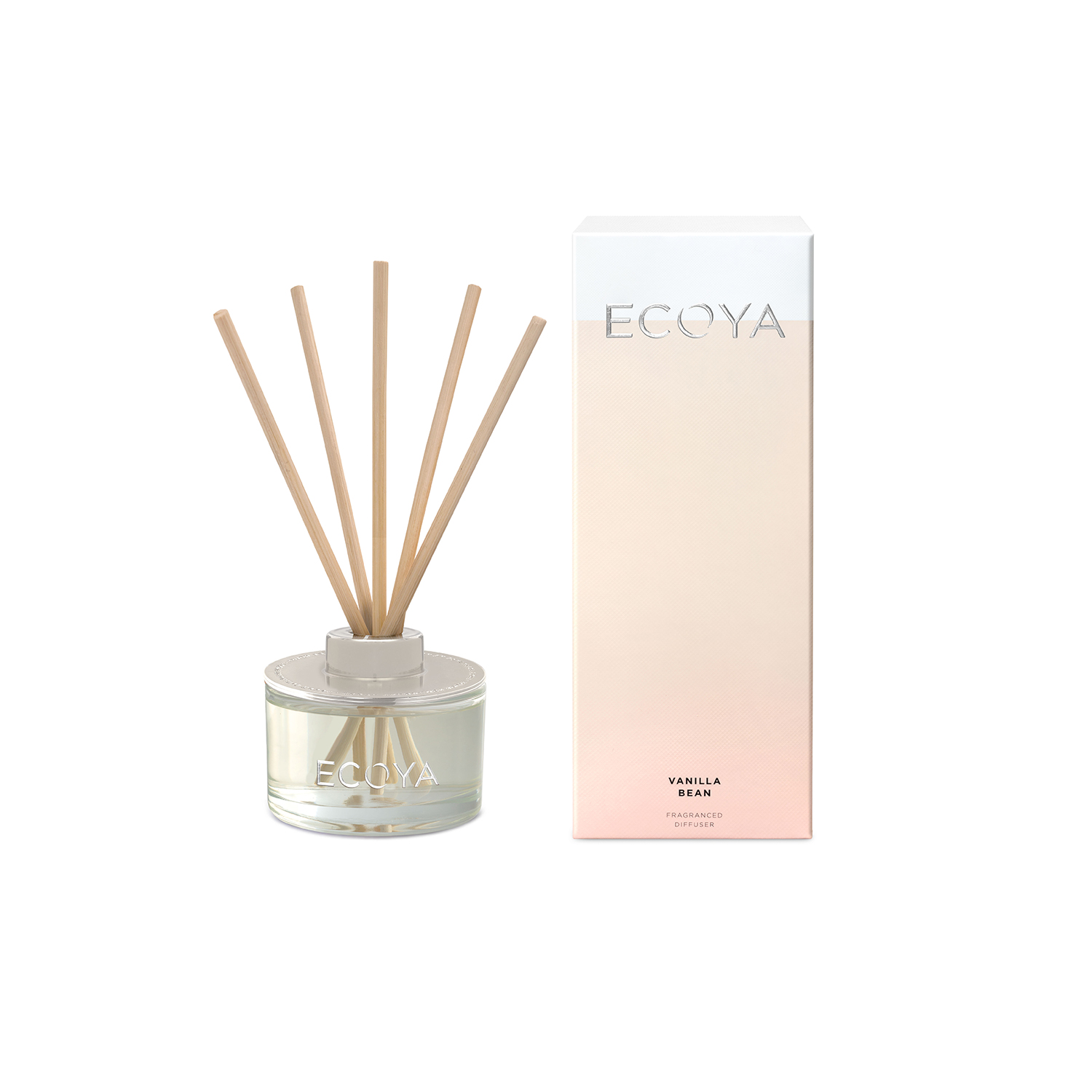 Ecoya Vanilla Bean Mini Reed Diffuser 50ml thefragrancecounter.co.uk