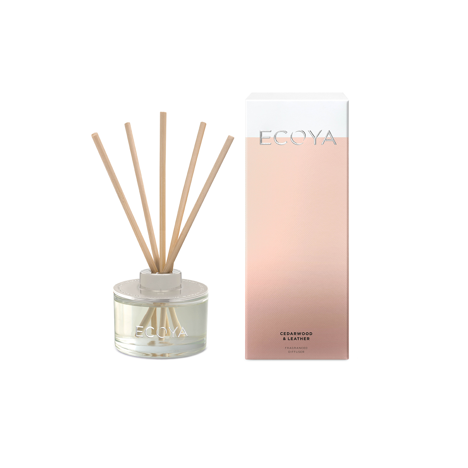 Ecoya Cedarwood and Leather Mini Reed Diffuser 50ml