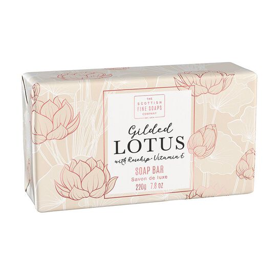 Scottish Soaps Pure Lotus Luxury Soap Bar 220g Wrapped
