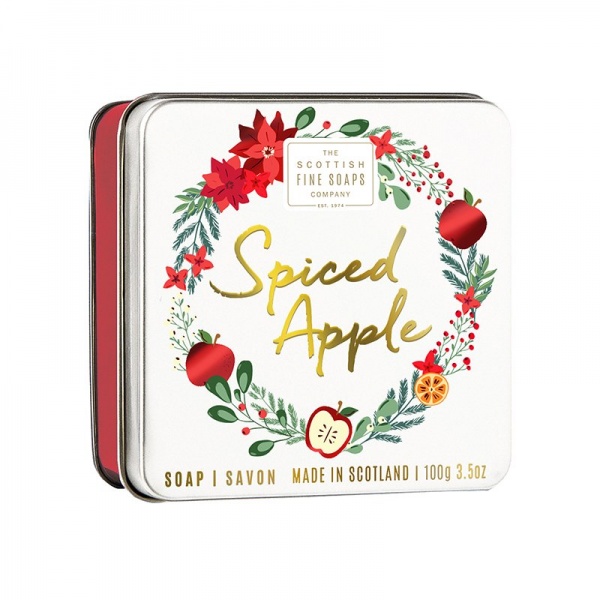 Scottish Fine Soaps Spiced Apple Soap in a Tin 100g