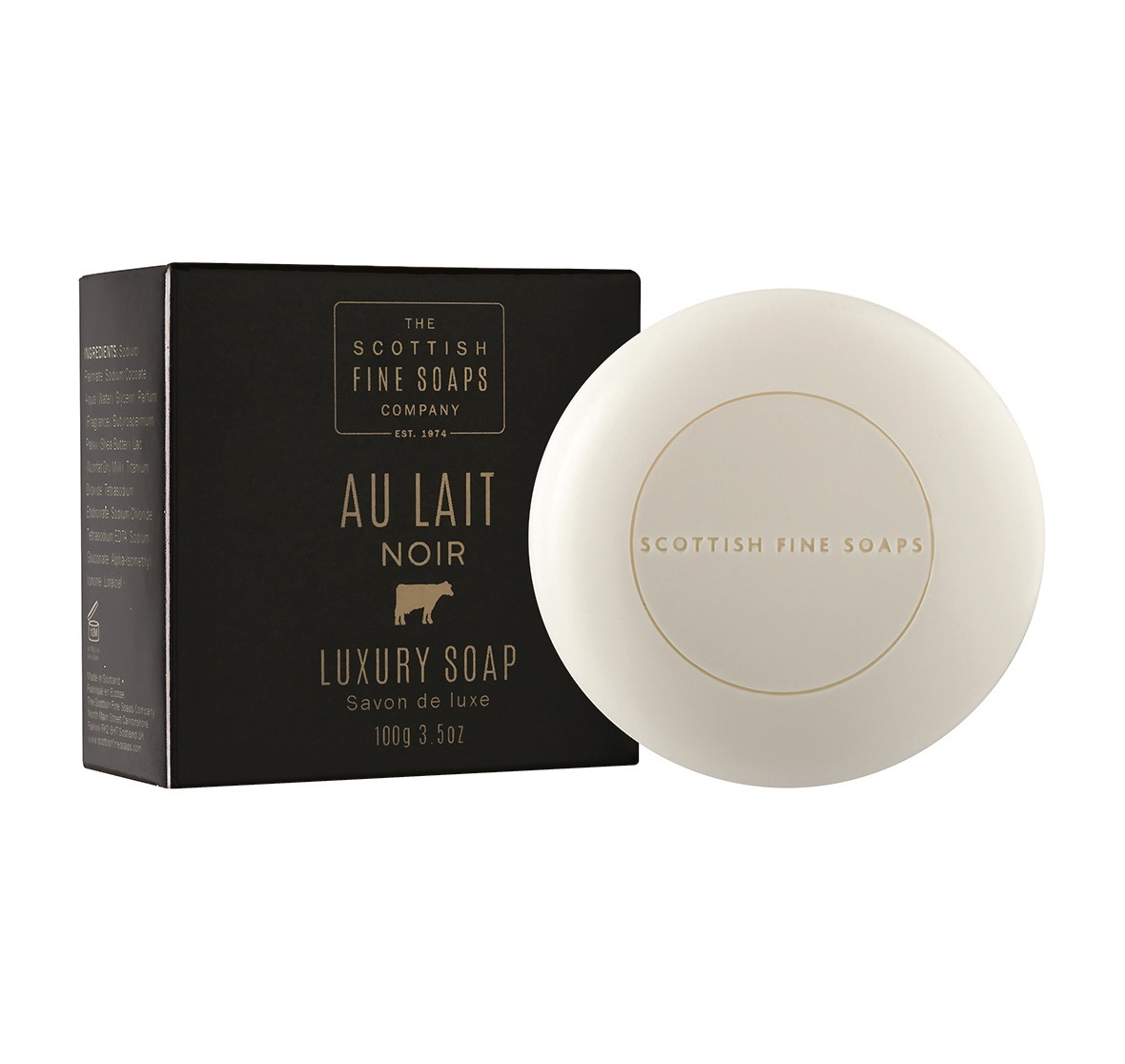 Scottish Fine Soaps Au Lait Noir Luxury Milk Soap 100g