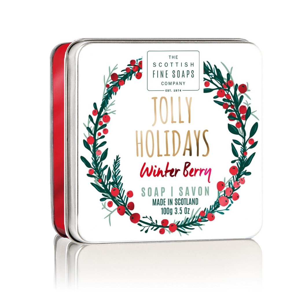 Scottish Fine Soaps Jolly Holidays Soap Tin 100g