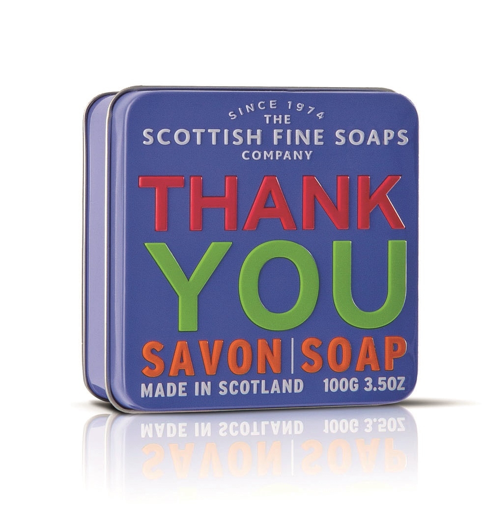 Scottish Fine Soaps 'Thank You' Soap Tin 100g