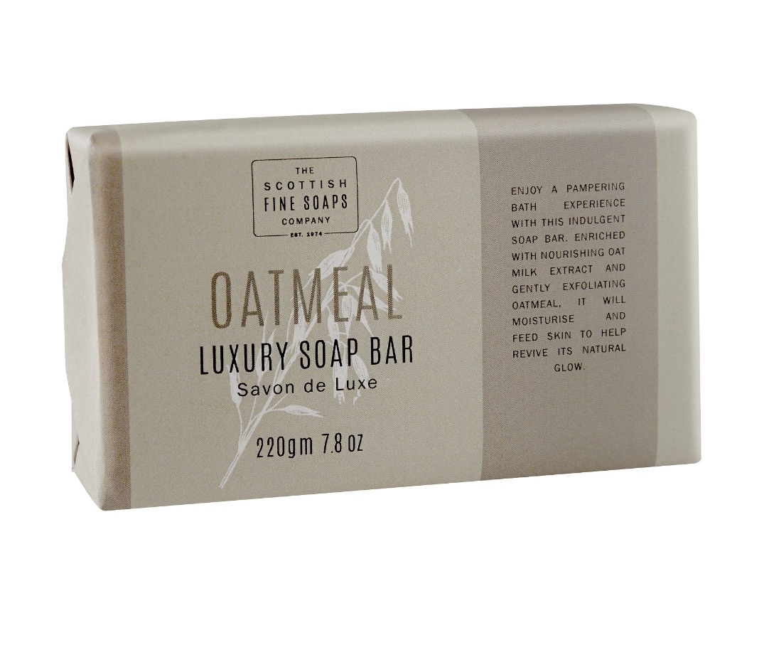 Scottish Fine Soaps Oatmeal Luxury Soap Bar Wrapped 220g