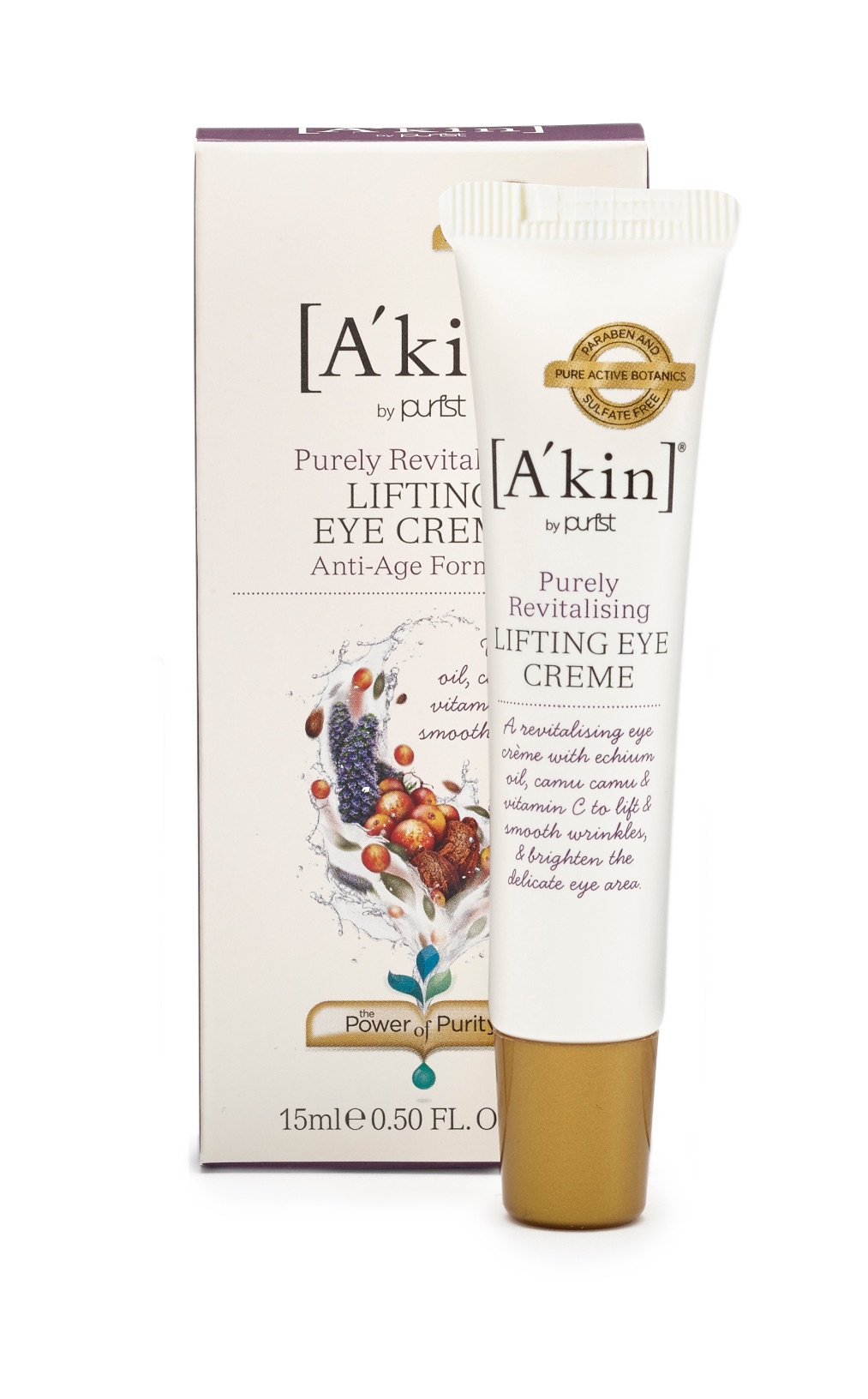 A'kin Purely Revitalising Lifting Anti-Ageing Eye Creme 15ml