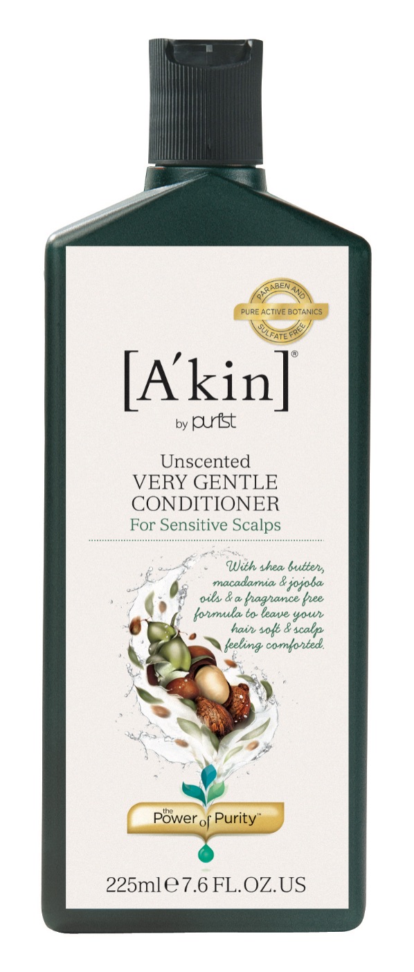 A'kin Unscented Very Gentle Conditioner 225ml thefragrancecounter.co.uk