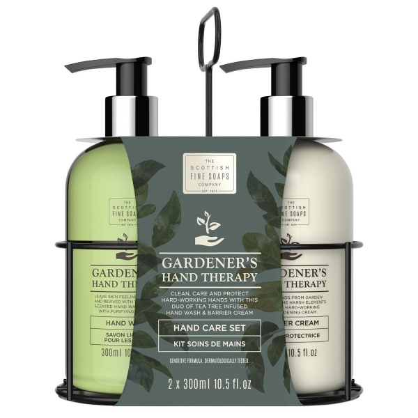 Scottish Fine Soaps Gardener's Wire Hand Care Caddy Gift Set 2x 300ml