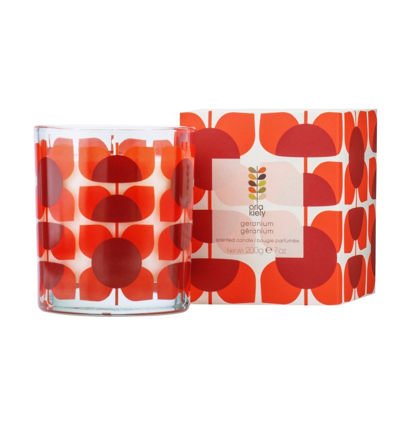 Orla Kiely Geranium Scented Candle 200g thefragrancecounter.co.uk