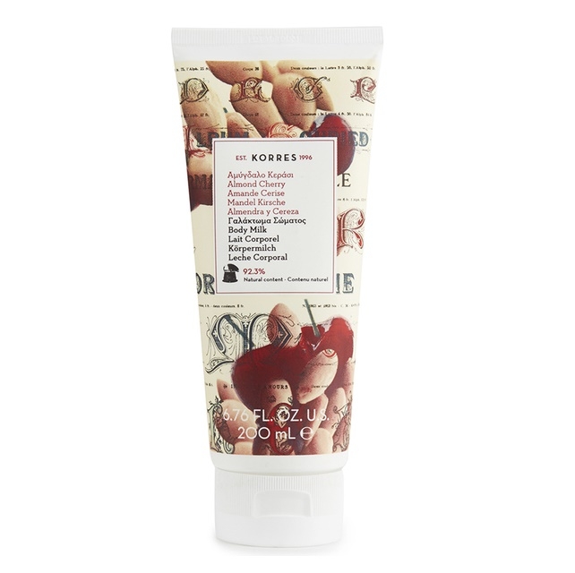 Korres Almond Cherry Body Milk 200ml thefragrancecounter.co.uk