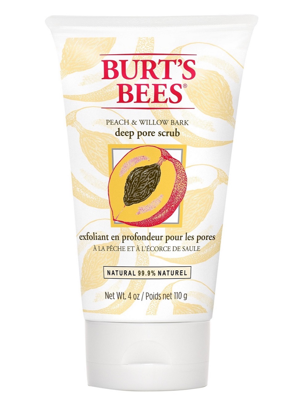 Burt's Bees Peach & Willow Bark Deep Pore Scrub 110g