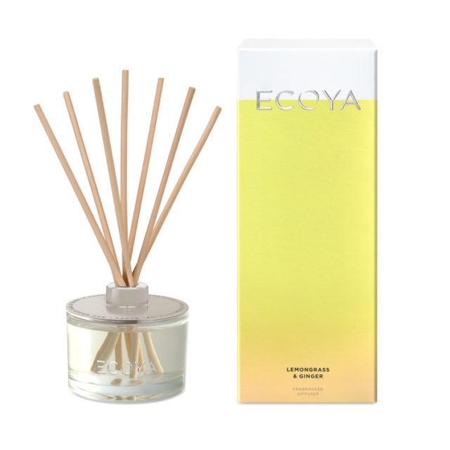 Ecoya Lemongrass & Ginger Reed Diffuser 200ml thefragrancecounter.co.uk