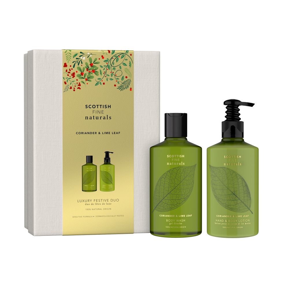 Scottish Fine Soaps Naturals Coriander Lime Luxury Festive Duo