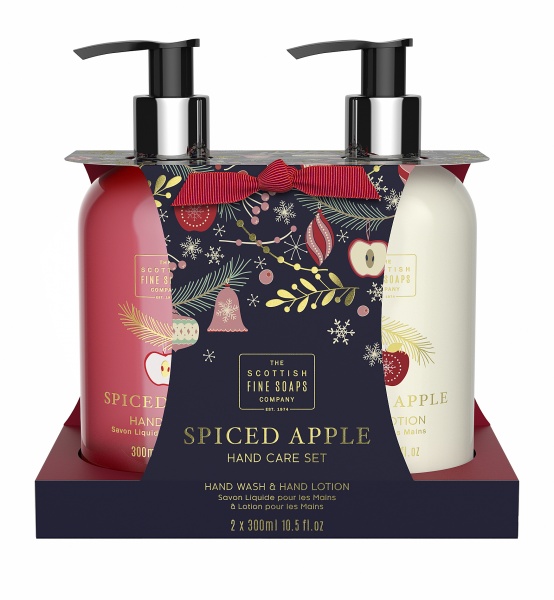 Scottish Fine Soaps Spiced Apple Baubles Hand Care Set 2x300ml