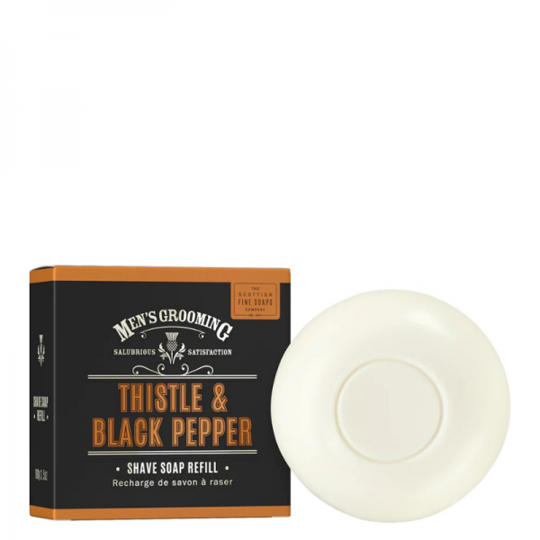 Scottish Fine Soaps Thistle & Black Pepper Shave Soap Refill 100g
