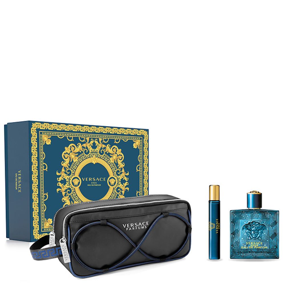 Coffret (eau de toilette/100ml + eau de toilette/10ml + trousse de toilette)  - Versace Eros Set