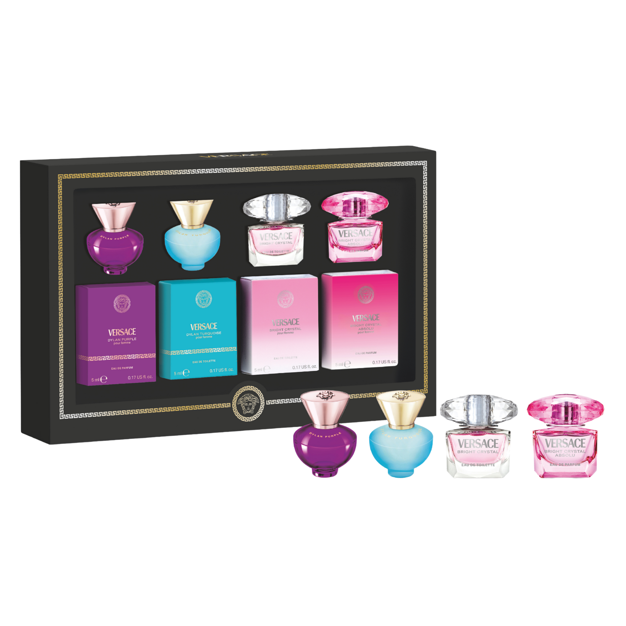 Versace Womens Mini Set 20ml, 5ml x4