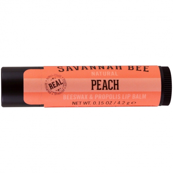 Savannah Bee Peach Beeswax Lip Balm 4.2g